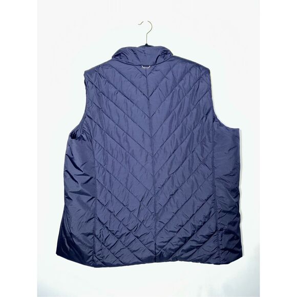 Lands' End Women's insulated puffer vest in navy blue size 2XL 16-36 - Picture 3 of 3